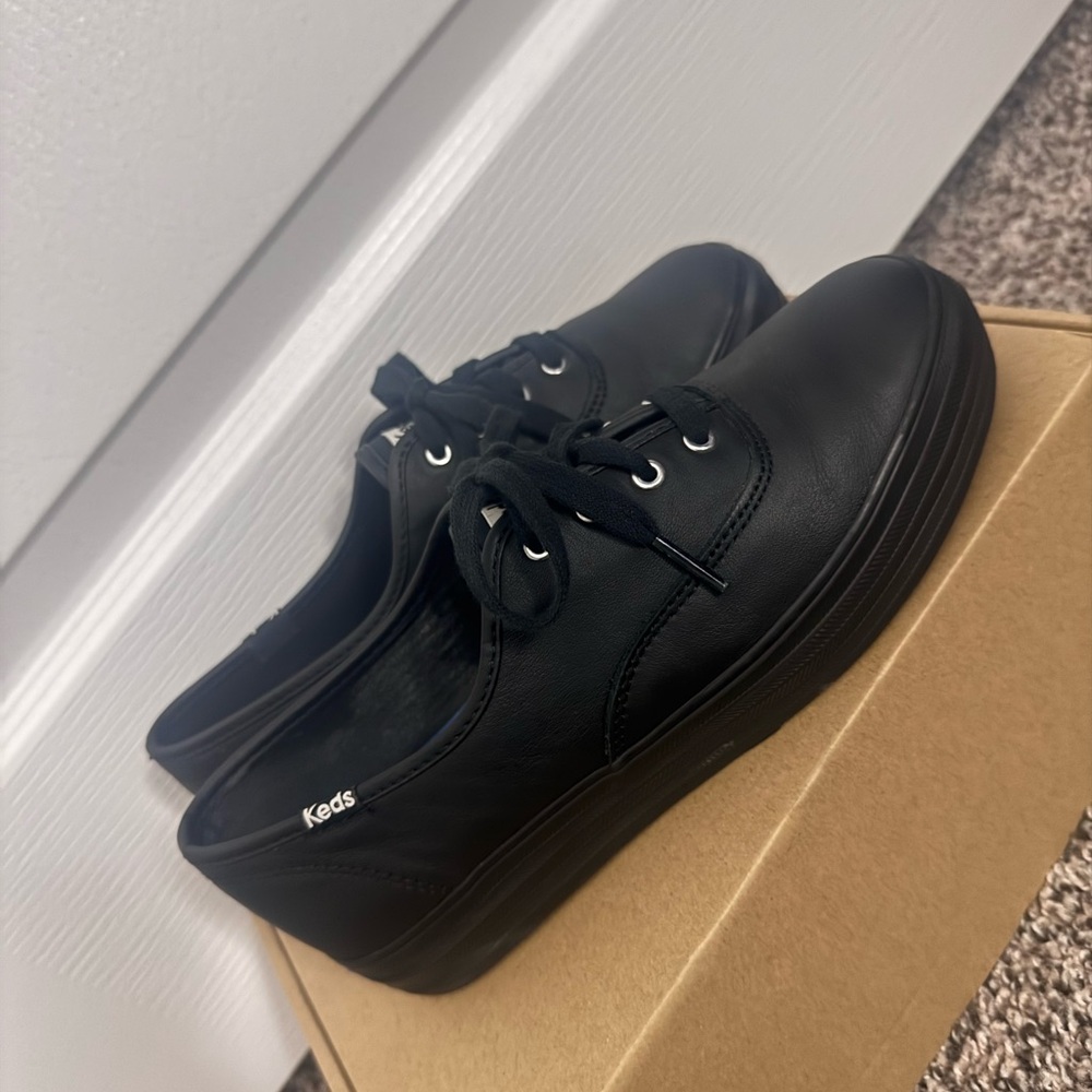 Keds Black Lace-Up Sneakers